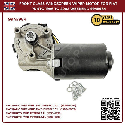 Front Windscreen Wiper Linkage Motor 9945984 Fits Fiat Palio Weekend 1996–2002 | OEM‑Style Replacement