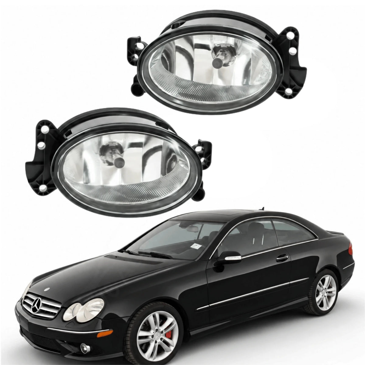 Image of Mercedes-Benz CLK C209 Front Fog Lamp Set 2005–2010 – 1698201556