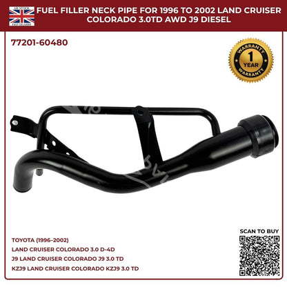 Image of 77201-60480 fuel tank filler neck for Toyota Land Cruiser Colorado 1996–2002