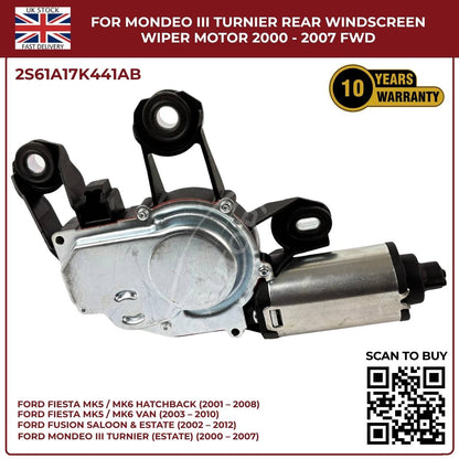 Ford Fiesta MK5/MK6 Rear Windscreen Wiper Motor (2001–2010) – OEM Replacement 2S61A17K441AB