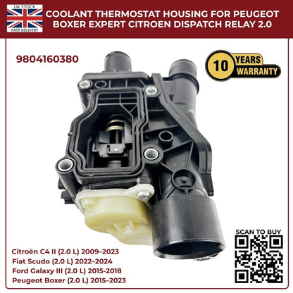 Coolant Thermostat Housing 9804160380 for Ford, Peugeot, Toyota & Vauxhall 2.0 Diesel Engines