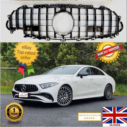 For Mercedes-Benz CLS-Class C257 (2019–2023) Front Radiator GT Gloss Black Grille – Fits CLS350 & AMG Models