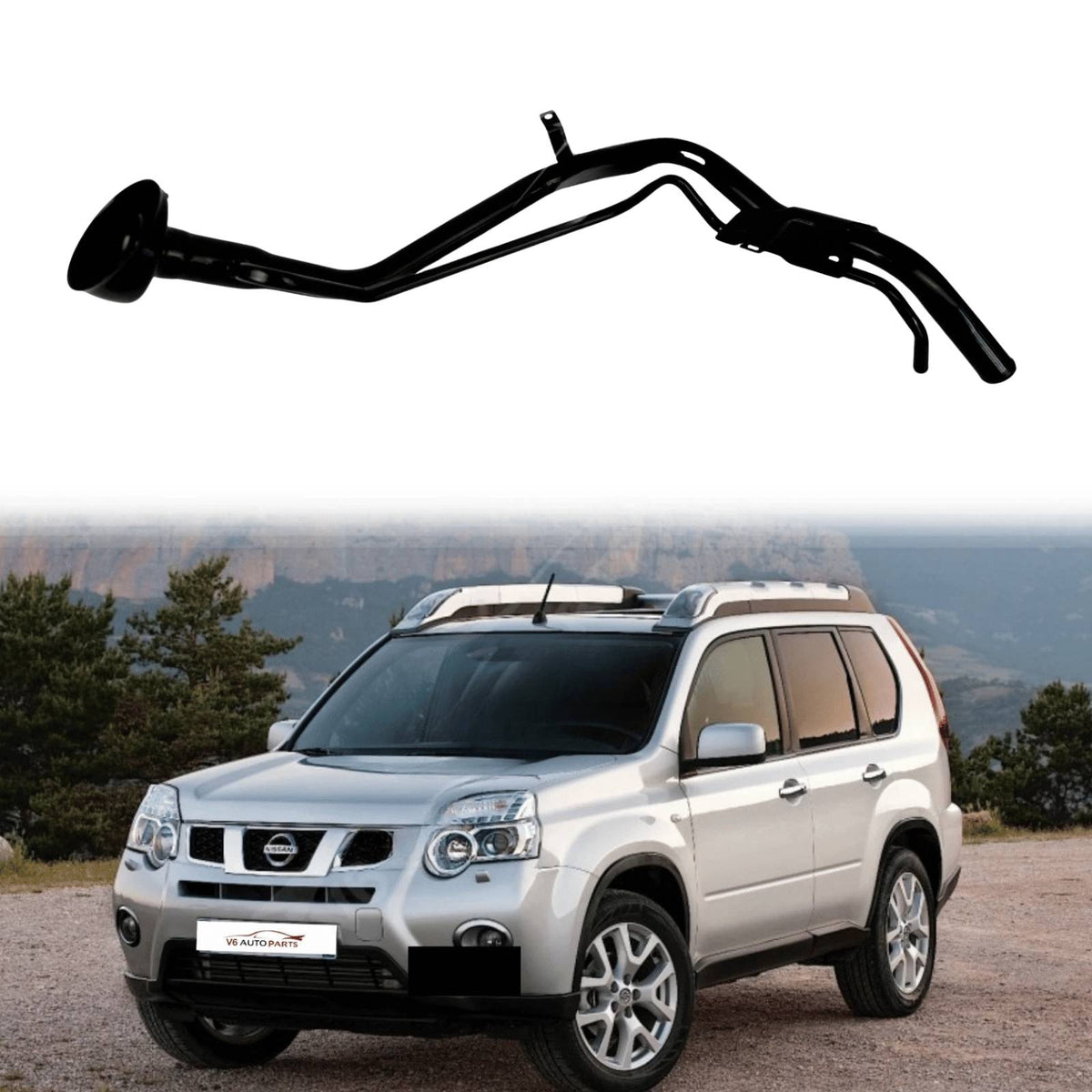 image of Nissan X-Trail 2002 to 2007 fuel filler pipe 17221-8H31A