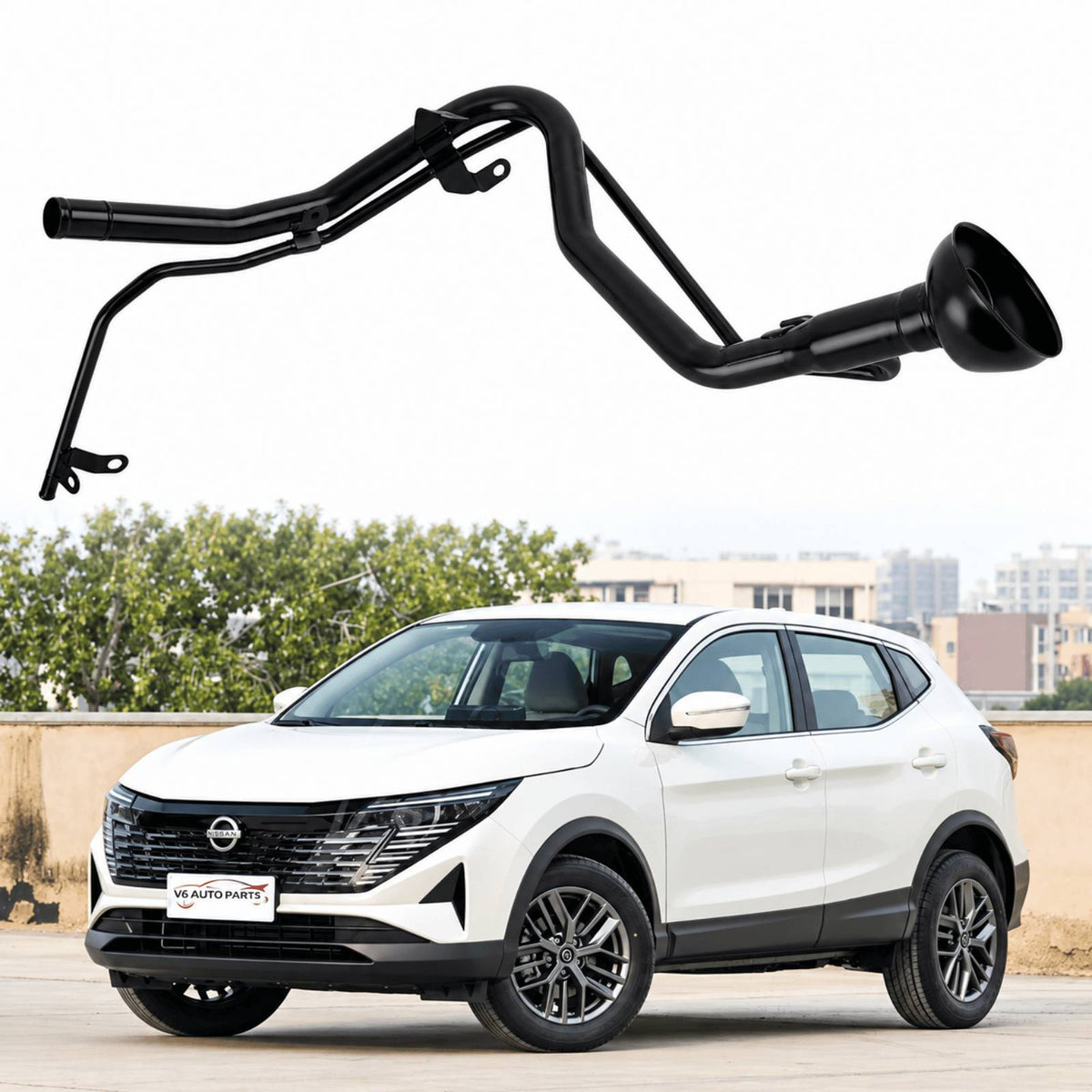 Image of Nissan Qashqai +2 petrol fuel filler neck pipe, part number 17221-JD000