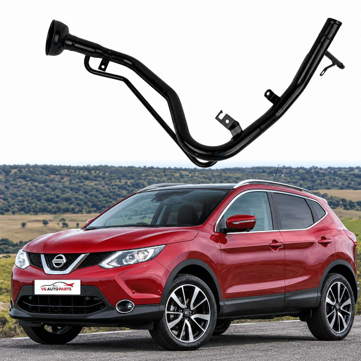 image of Nissan Qashqai 1.5L diesel fuel tank filler neck 17221-JD500