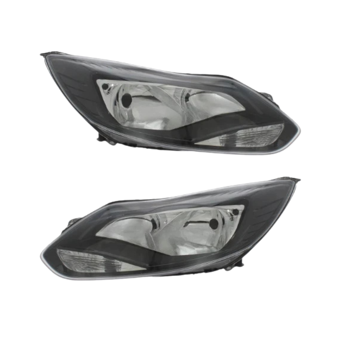  Image of Ford Focus Mk3 Black Housing Headlights Pair – 1735199