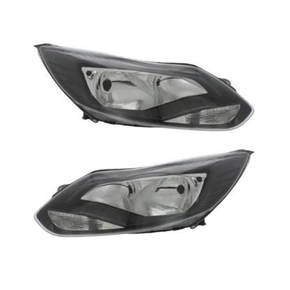  Image of Ford Focus Mk3 Black Housing Headlights Pair – 1735199