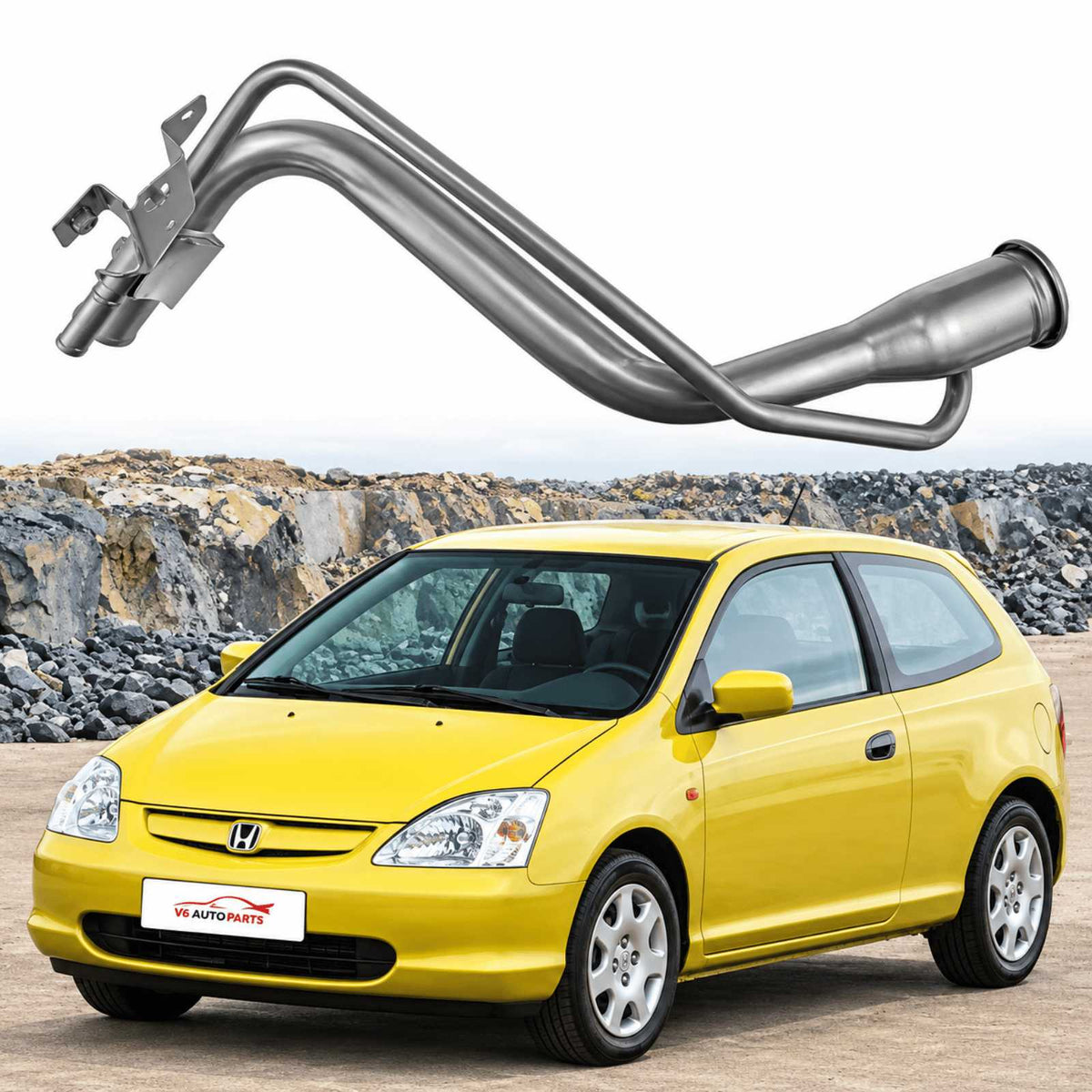 Image of Honda Civic petrol fuel filler neck pipe, part number 17660-S5A-E31