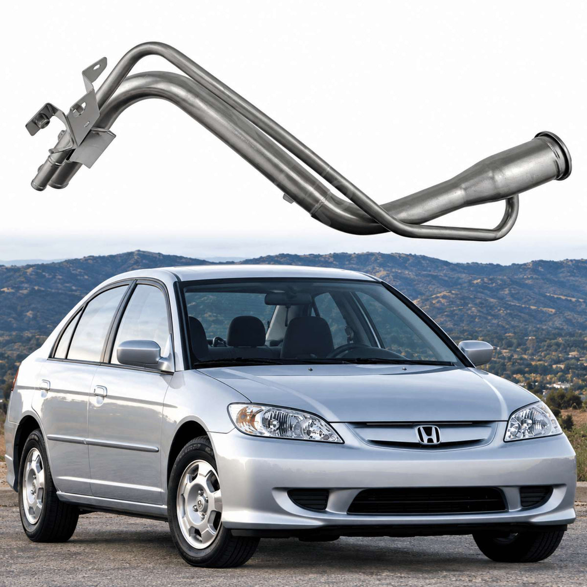 Image of 17660-S5A-E31 fuel tank filler neck for Honda Civic 2000–2005