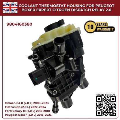 Coolant Thermostat Housing 9804160380 for Ford, Peugeot, Toyota & Vauxhall 2.0 Diesel Engines
