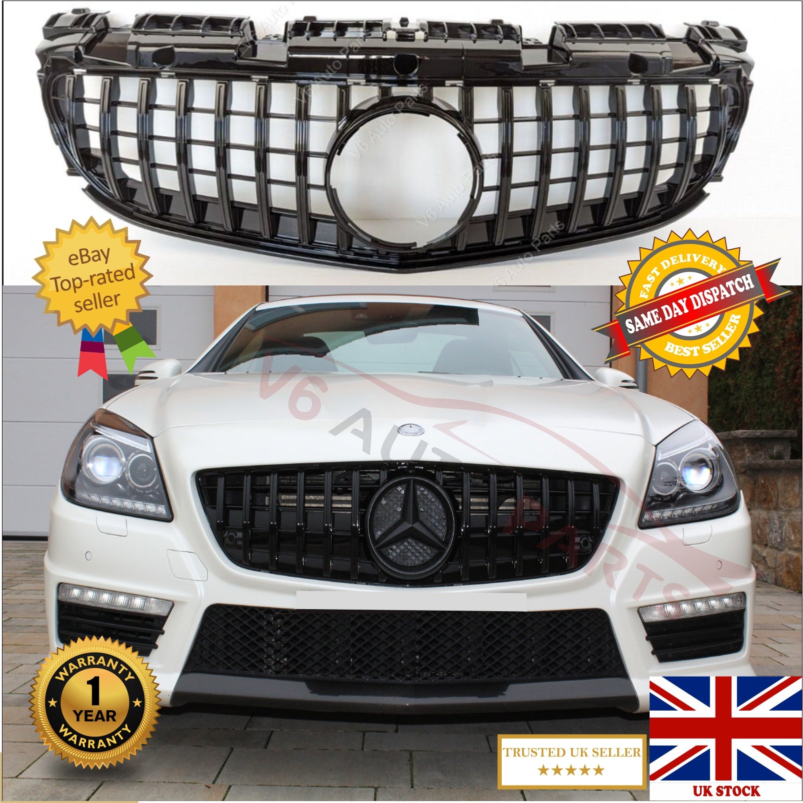 For Mercedes SLC-Class R172 AMG SLC43 front Radiator GTR Grille Facelift 2016 - 2020