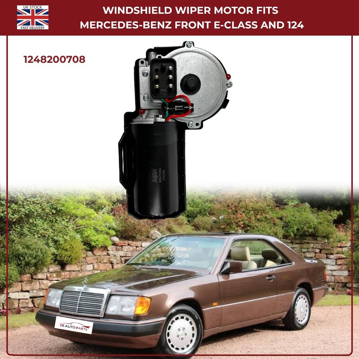 Front Windscreen Wiper Motor for Mercedes-Benz W124 S124 C124 (1985–1993)