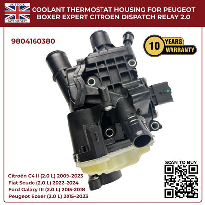 Coolant Thermostat Housing 9804160380 for Ford, Peugeot, Toyota & Vauxhall 2.0 Diesel Engines