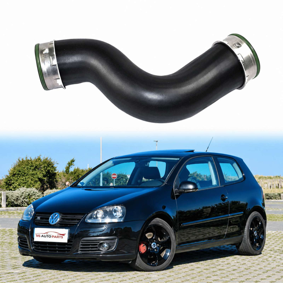 image of Audi 2.0 TDI turbo intercooler hose pipe 1K0145832E