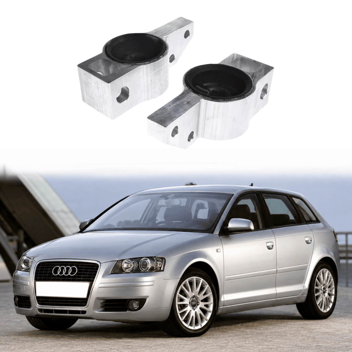 Image of 2x front control arm bushes with screws 1K0199231G