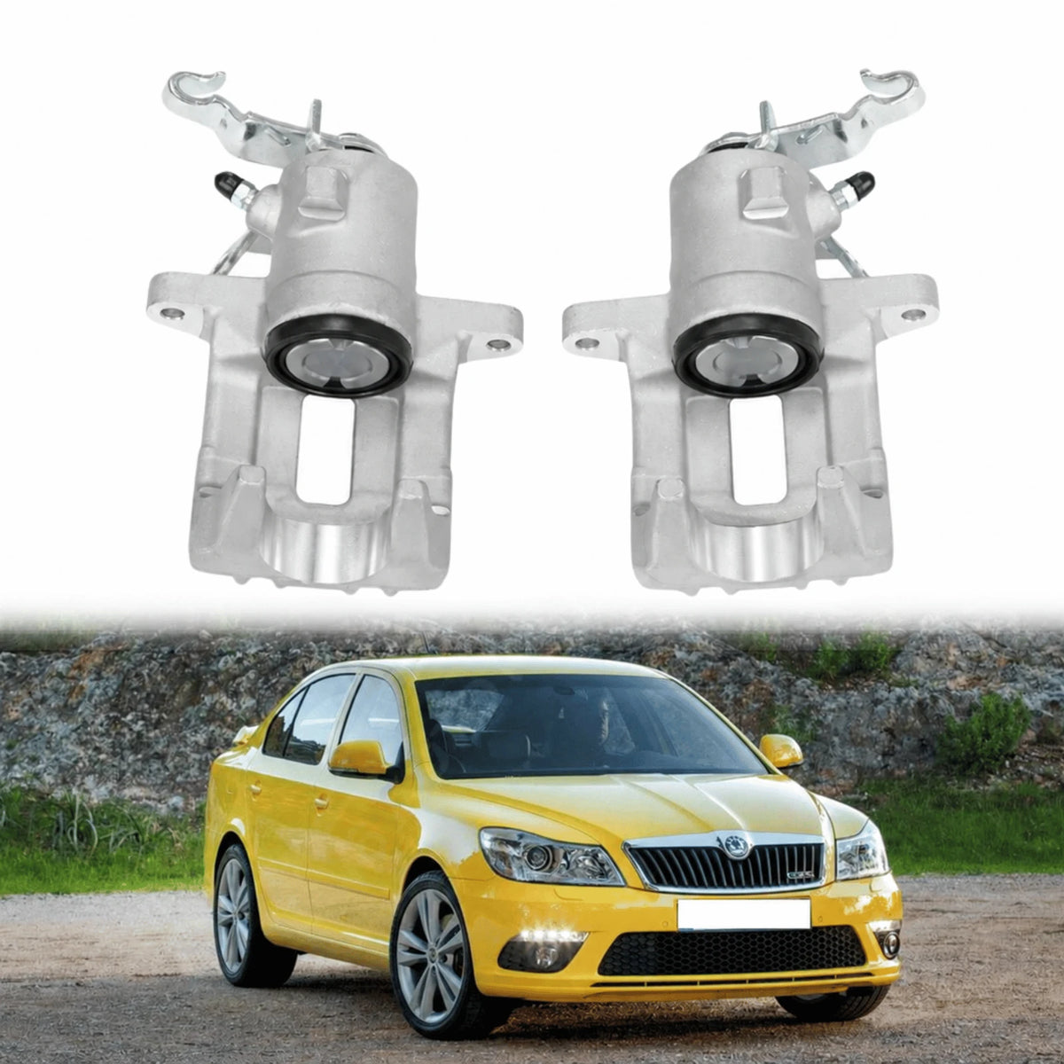 Image of Rear Side Brake Calipers 1K0615424A for VW Golf Plus 2003 to 2016