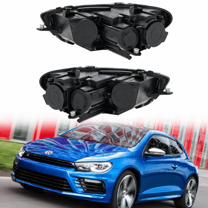 Image of VW Scirocco MK3 Black Inner Halogen Headlamp Set 2008-2015 1K8941005D