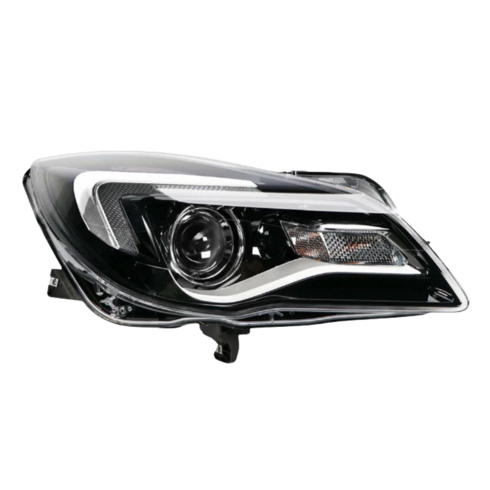 VAUXHALL INSIGNIA 2013‑2017 RIGHT HEADLIGHT | DRIVER SIDE | BLACK HALOGEN WITH LED DRL