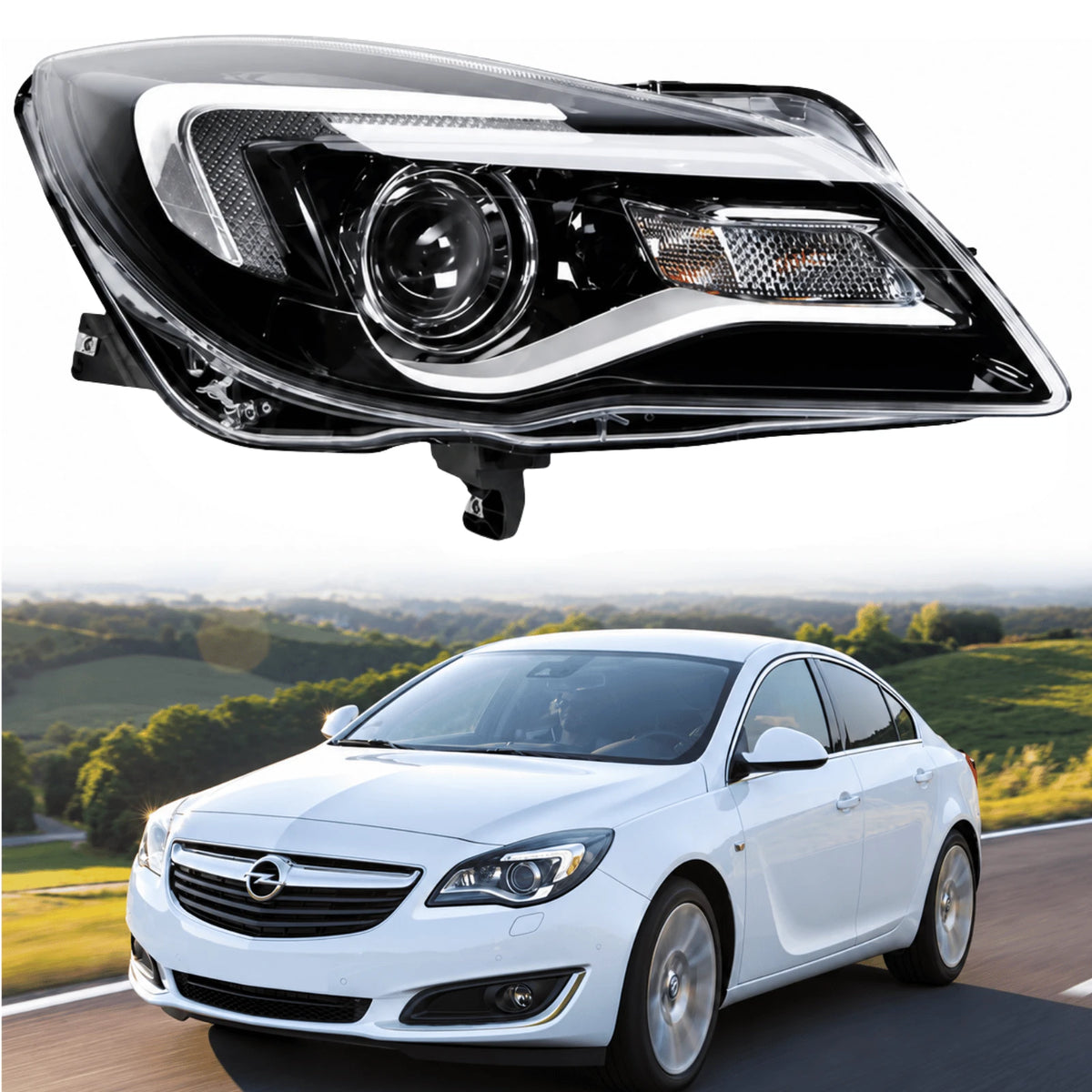 Image of Vauxhall Insignia Replacement Right Halogen Headlight – 1LL 011 165-781
