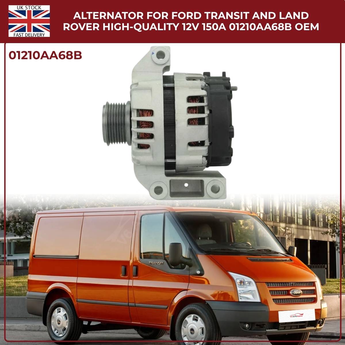 Ford Transit MK7 Alternator 2.4 TDCi Diesel 2006‑2014 – OEM Replacement (1372737 / 1581844 / 1730987)