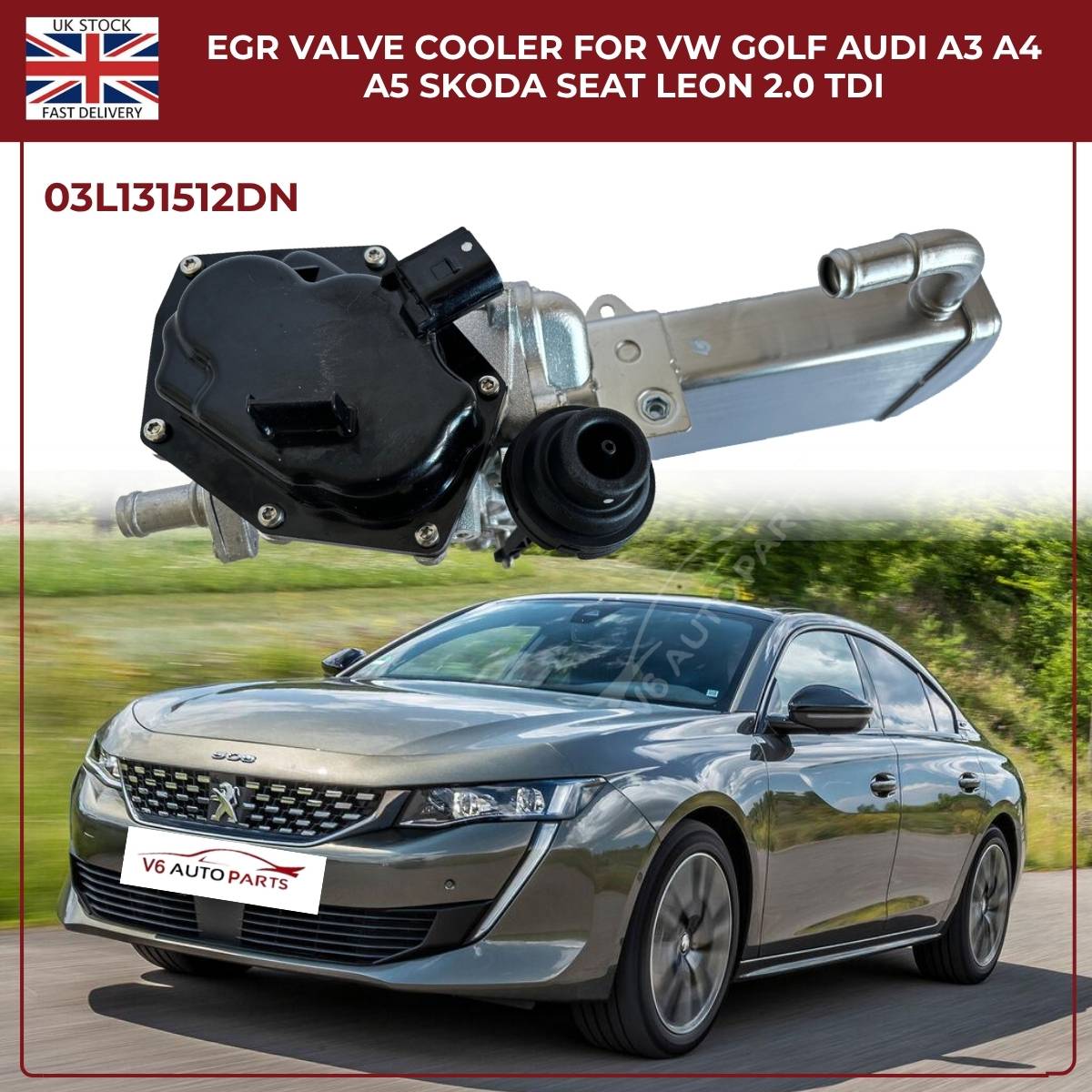 EGR Valve & Cooler 03L131512DN – Fits VW Golf, Audi A3 A4 A5, Skoda, Seat Leon 2.0 TDI