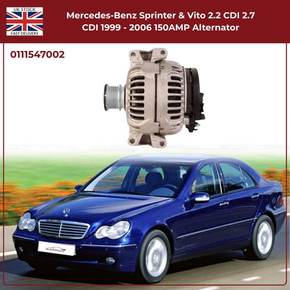 150AMP Alternator for Mercedes-Benz Sprinter & Vito (1999–2006, 2.2 CDI / 2.7 CDI)
