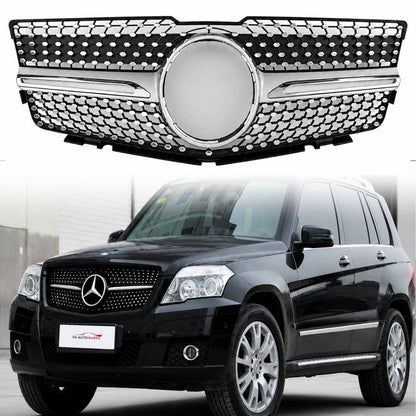 For Mercedes GLK‑Class X204 200CDI Front Radiator Grille (2008–2012 Pre‑Facelift, Chrome Finish)