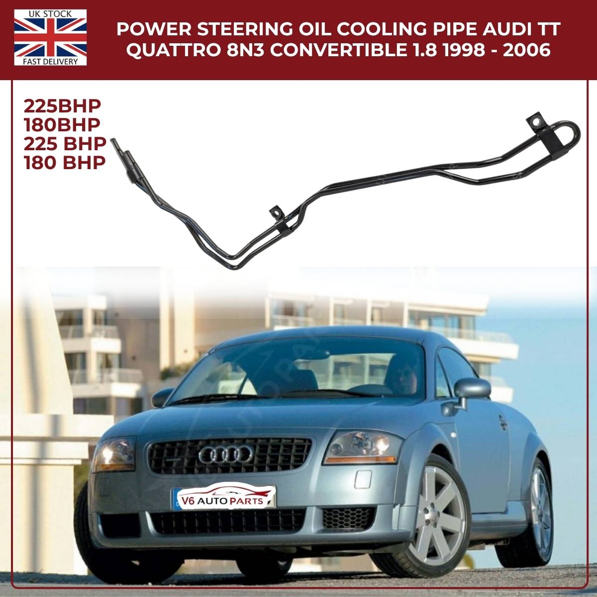 Power Steering Oil Cooler Pipe For Audi TT Quattro 8N (1998–2006) – Brand New PAS Hose | OEM Part 8N0422885A