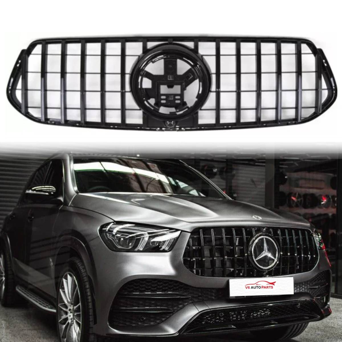 Front Bumper Black Panamericana GT Grille – Mercedes-Benz GLE-Class W167/V167 (2024 Onwards)