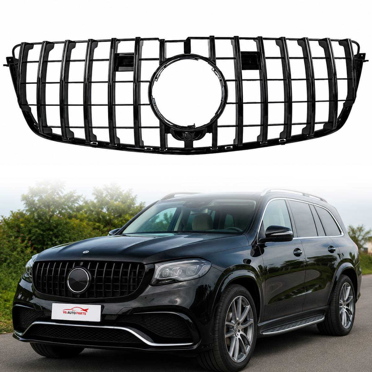 Kühlergrill vorne für Mercedes Benz GL-Klasse 2013–2016 W166 GL500 GL350 GT-R 