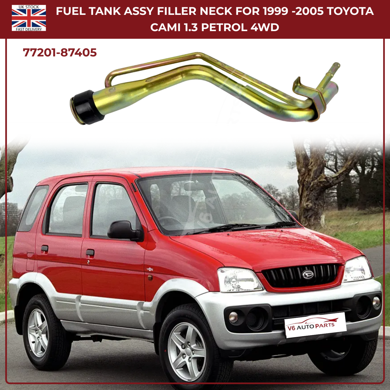 KRAFTSTOFFEINFÜLLHALSROHR FÜR 1999 - 2005 TOYOTA CAMI 661130 1.3 BENZIN 4WD SUV