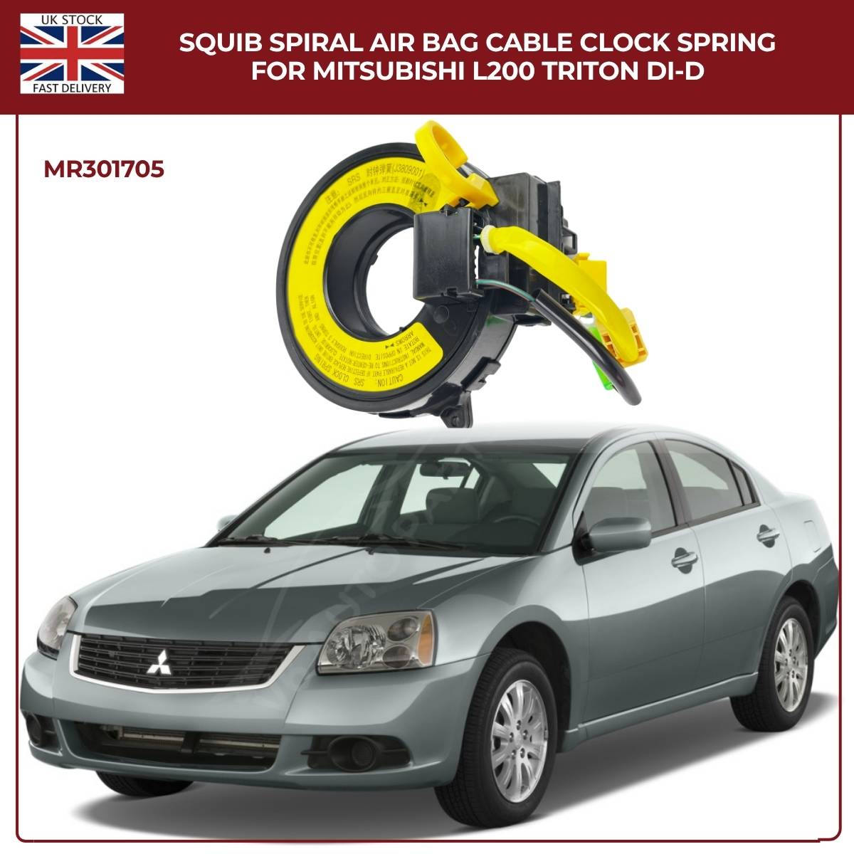 Squib Spiral Airbag Cable Clock Spring For Mitsubishi L200 Triton DI‑D (2008–2014)