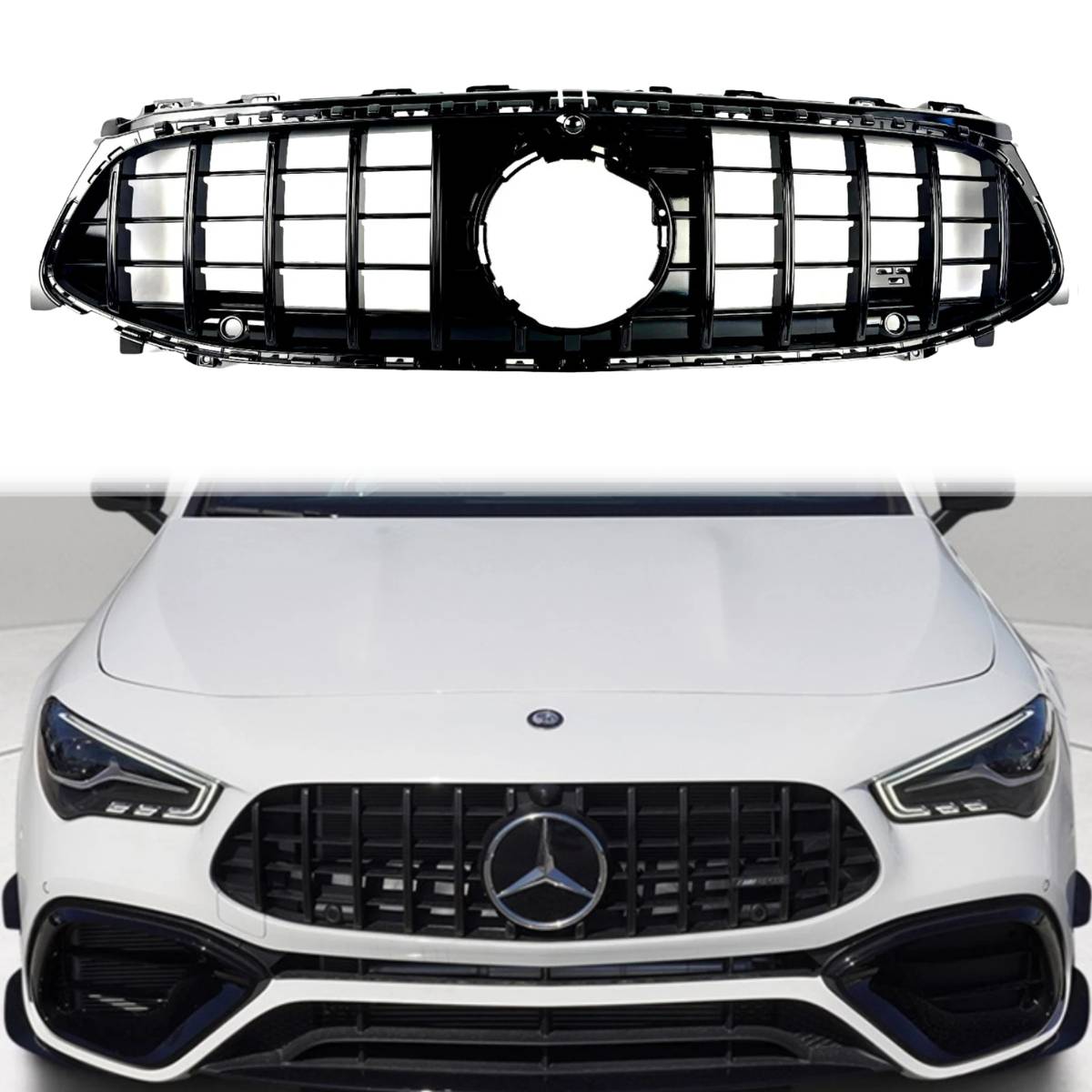 For Mercedes-Benz CLA-Class W118/X118 (2023–2025) GT Panamericana Front Radiator Grille – Fits CLA250d & CLA35 AMG