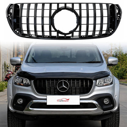 For Mercedes-Benz X-Class X470 Front Bumper GT Style Gloss Black Grille (2019–2022, 220d)