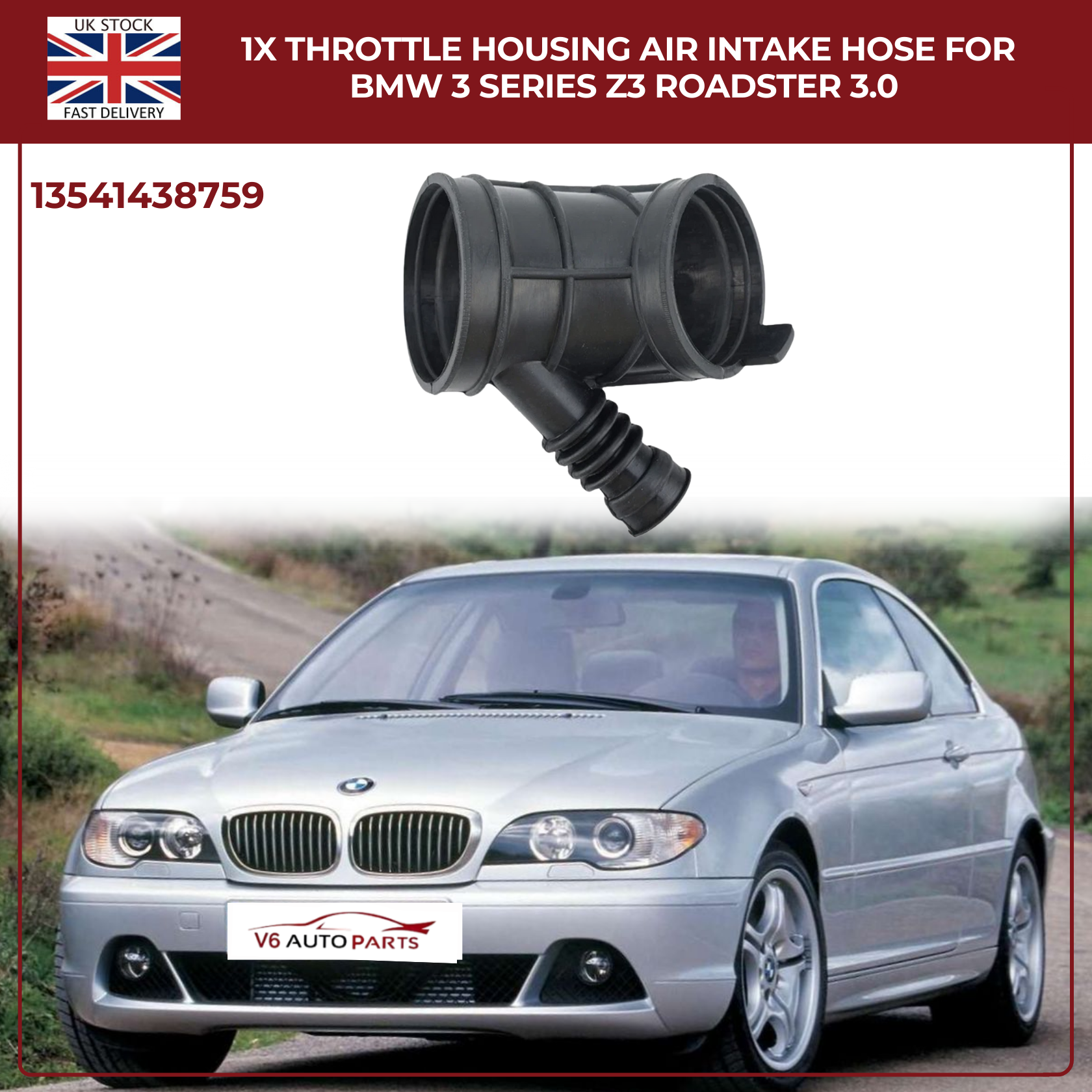 Throttle Housing Air Intake Hose For BMW 3 Series E46 330i 330ci 13541438759