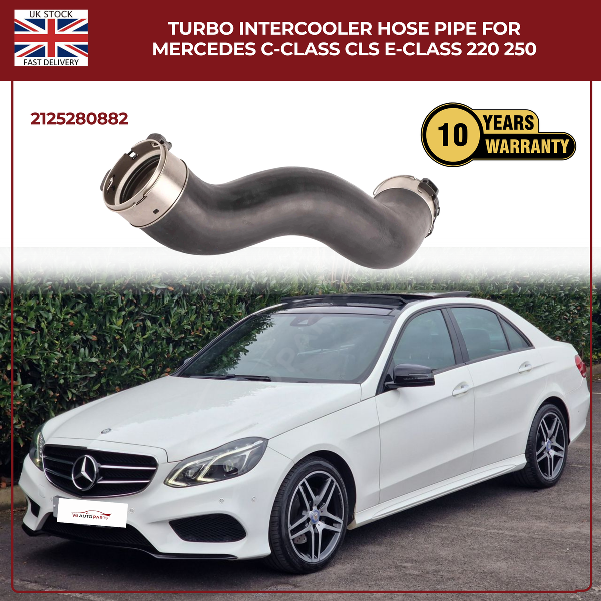 Turbo Intercooler Hose Pipe for Mercedes-Benz C-Class, CLS & E-Class 220/250 CDi BlueTEC – OEM 2125280882