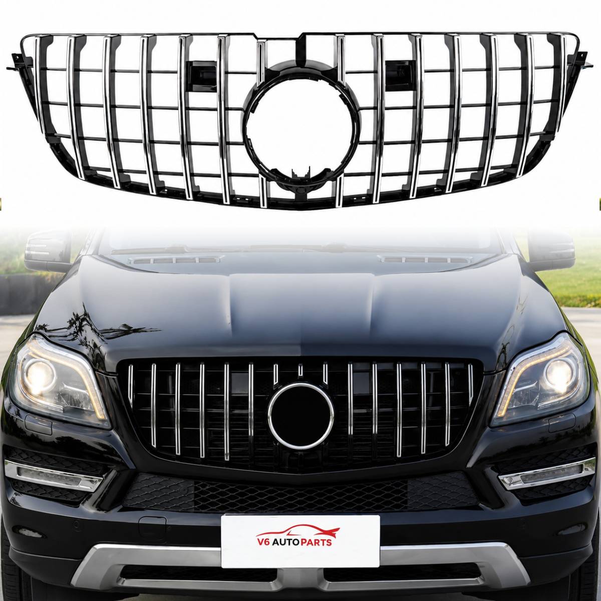 For Mercedes-Benz GL-Class X166 GT-R Front Radiator Grille – Fits GL350, GL450, GL500 (2013–2016)