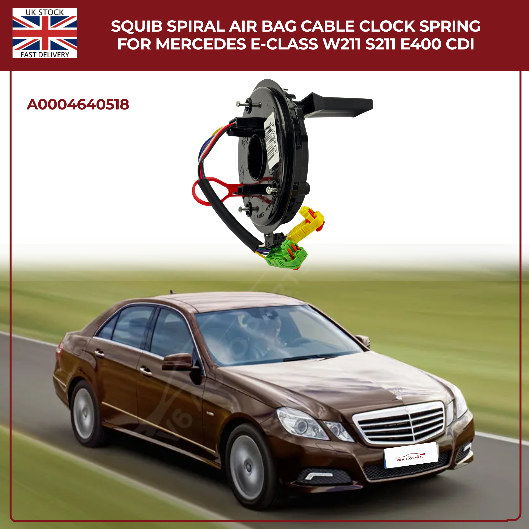 Squib Spiral Air Bag Cable Clock Spring For Mercedes E-CLASS W211 S211 E400 CDI