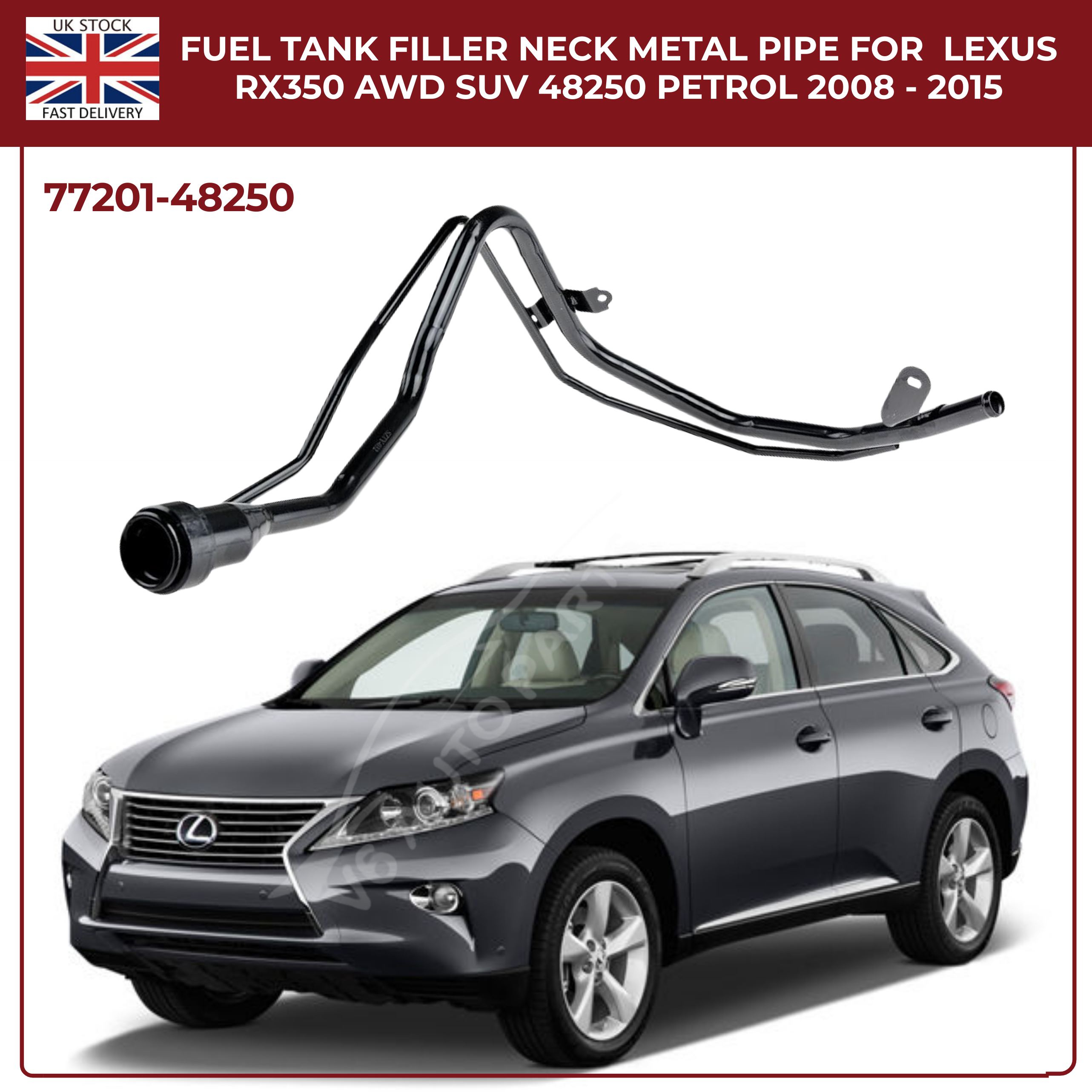 FUEL TANK FILLER NECK PIPE FOR 2008 - 2015 LEXUS RX350 AWD Free & Fast Shipping