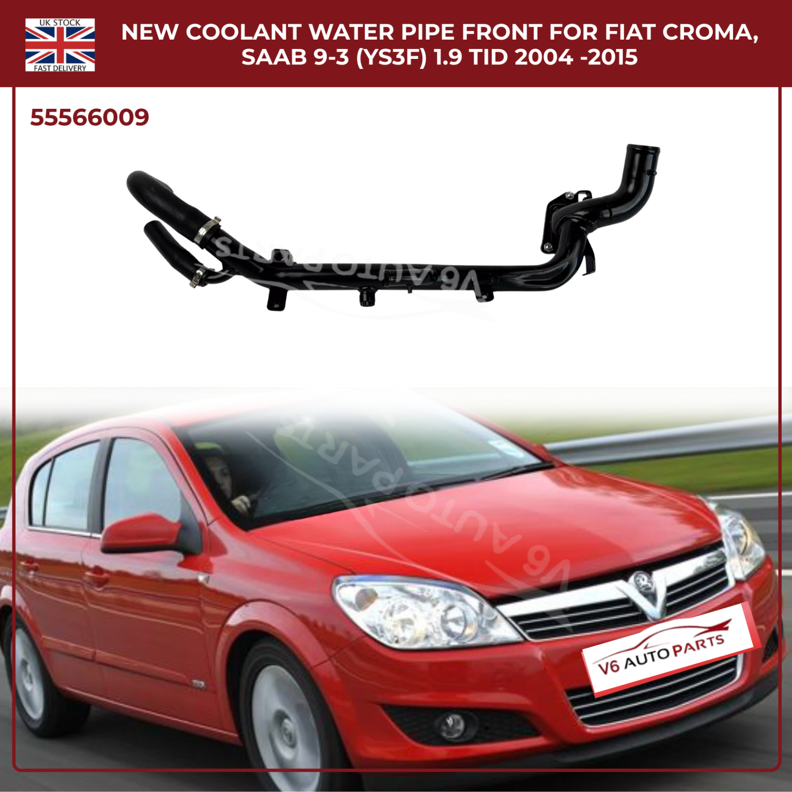 55563692 VORDERER KÜHLER-KÜHLWASSER-AUSLASSSCHLAUCH FÜR VAUXHALL SIGNUM 1.9 2003-2008