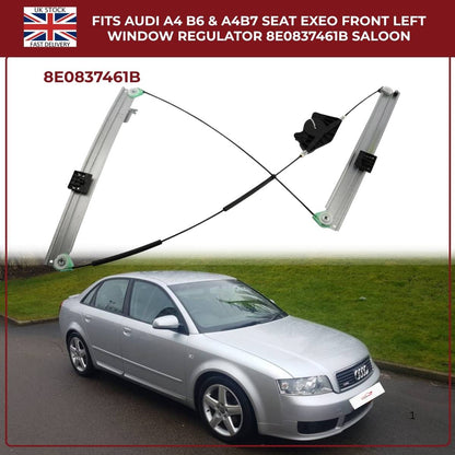 Audi A4 B6/B7 Front Left Window Regulator 2000–2008 | OEM 8E0837461B