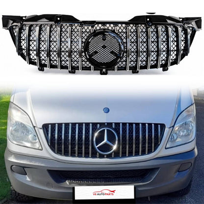 Front Radiator Grille Silver Chrome – Mercedes Sprinter W906 MK2 Pre‑Facelift 2009‑2013
