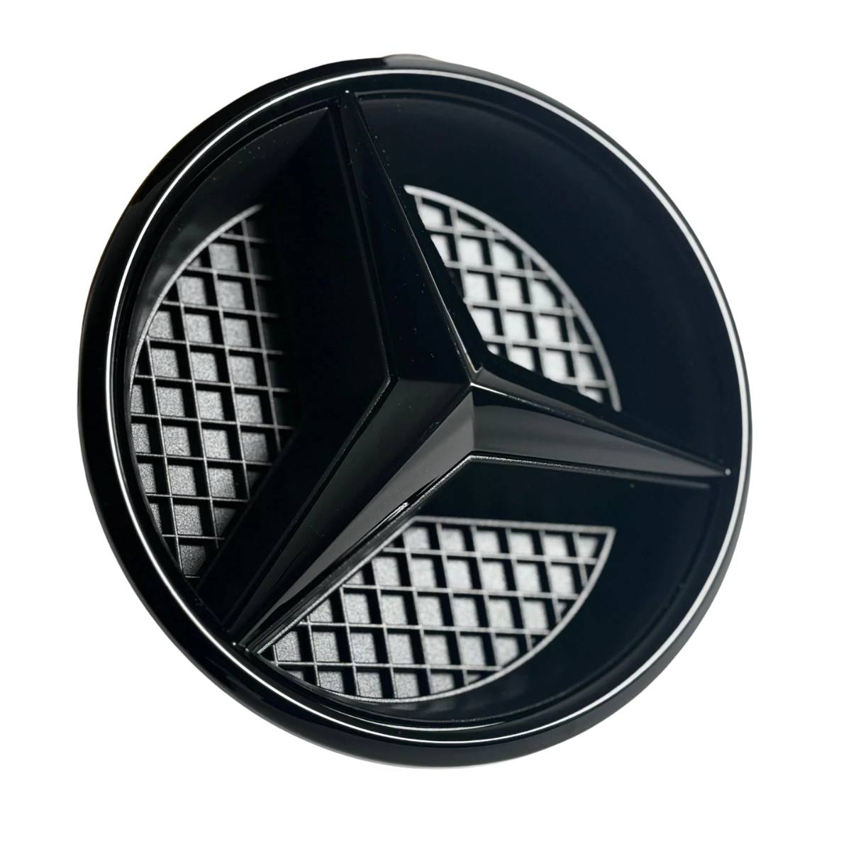 For Mercedes-Benz A-Class W177 Front Grille Black Star Emblem Badge (2018–2021 Hatchback & Sedan)