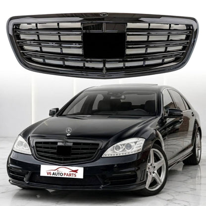 119B Frontstoßstange, glänzend schwarzer Kühlergrill für 2014 bis 2018 W222 S-Klasse S350 S65L S560 AMG Night View