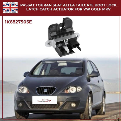 Tailgate Boot Lock Latch Catch Actuator – Fits VW Golf Mk5 Mk6, Passat, Touran, Seat Altea Leon Toledo