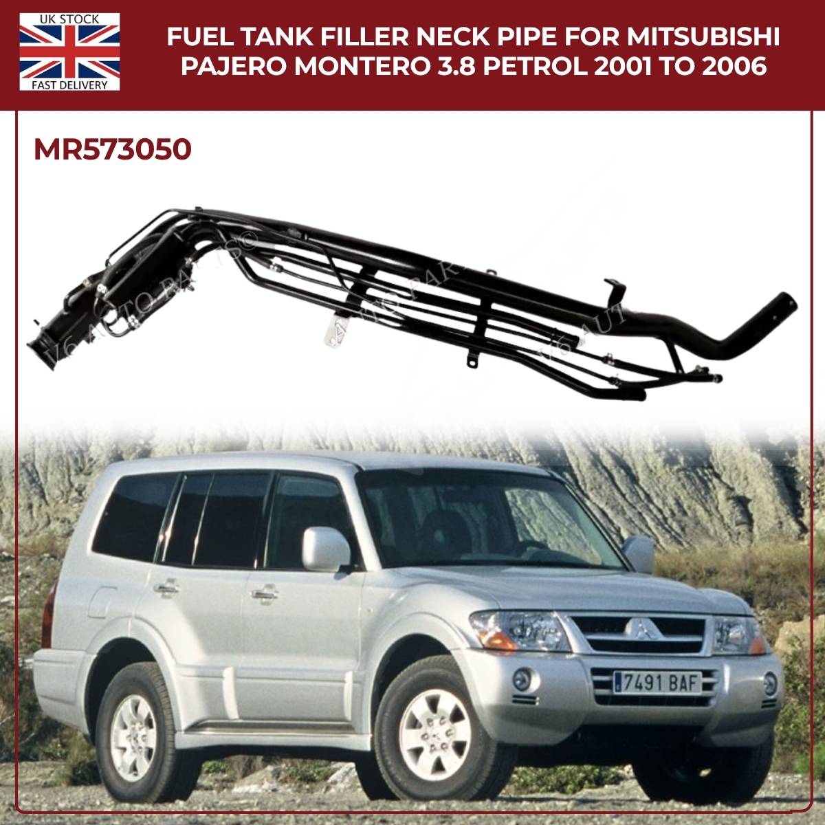 Fuel Tank Filler Neck Pipe for Mitsubishi Pajero/Montero 3.8L Petrol (2001–2006) – Direct Fit Replacement