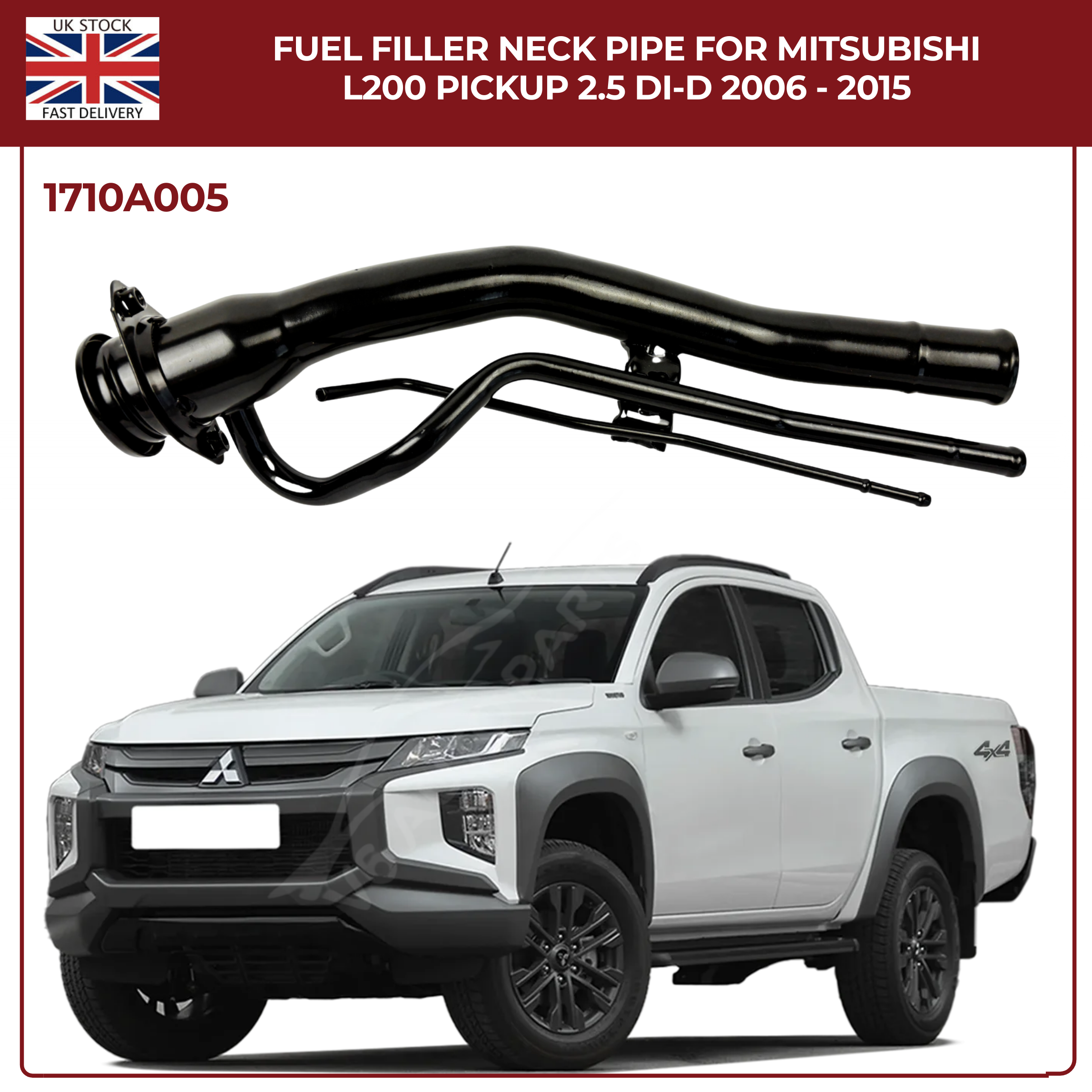 Fuel Filler Neck Pipe For 2006 - 2015 Mitsubishi L200 Pickup 2.5 DI-D 1710A005