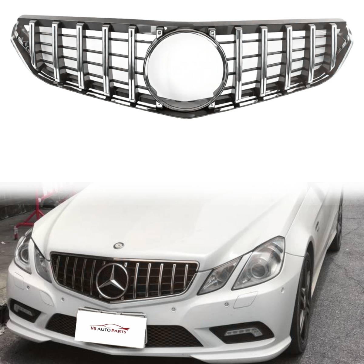 Frontstoßstangengrill für Mercedes Benz E-Klasse W207 Panamericana AMG 2009–2013 