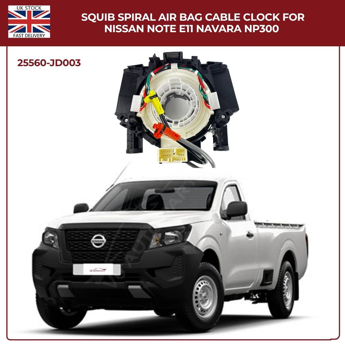 Image of Nissan Note E11 Navara NP300 Clock Spring 25560-JD003