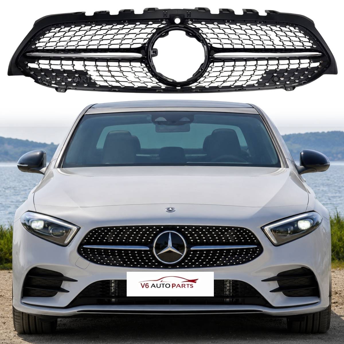 Mercedes A‑Class W177 A35 AMG Front Radiator Grille – Black (V177 160, 2018‑2023)